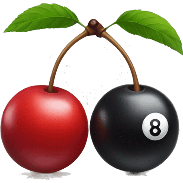 Two 8 ball cherries emoji