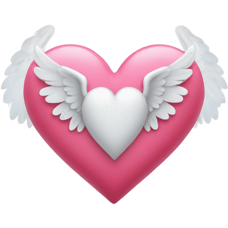 Heart with angel wings  emoji