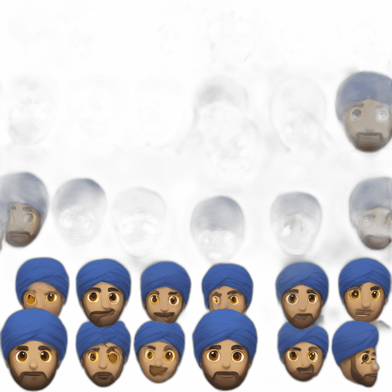 sikh man with a blue beanie hat on emoji