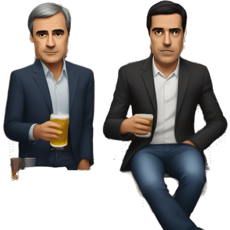 pedro sanchez con peter grifin en un bar tenebroso emoji