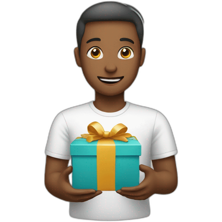 giving a gift emoji