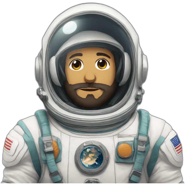 astronaut anime beard man emoji