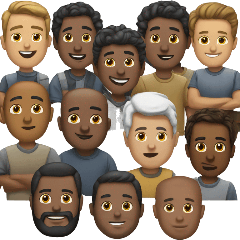 a bunc of guys emoji