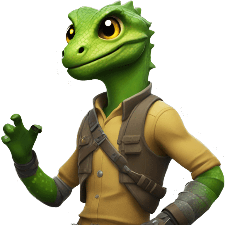 Really cool lizard on a Fortnite emoji