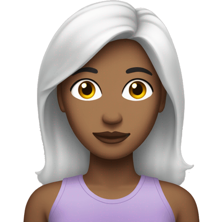 transgender pretty woman, with transgender colours emoji