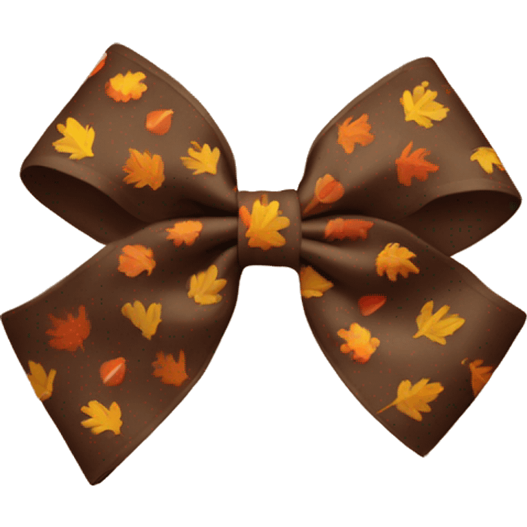 Hair bow with Thanksgiving pattern emoji