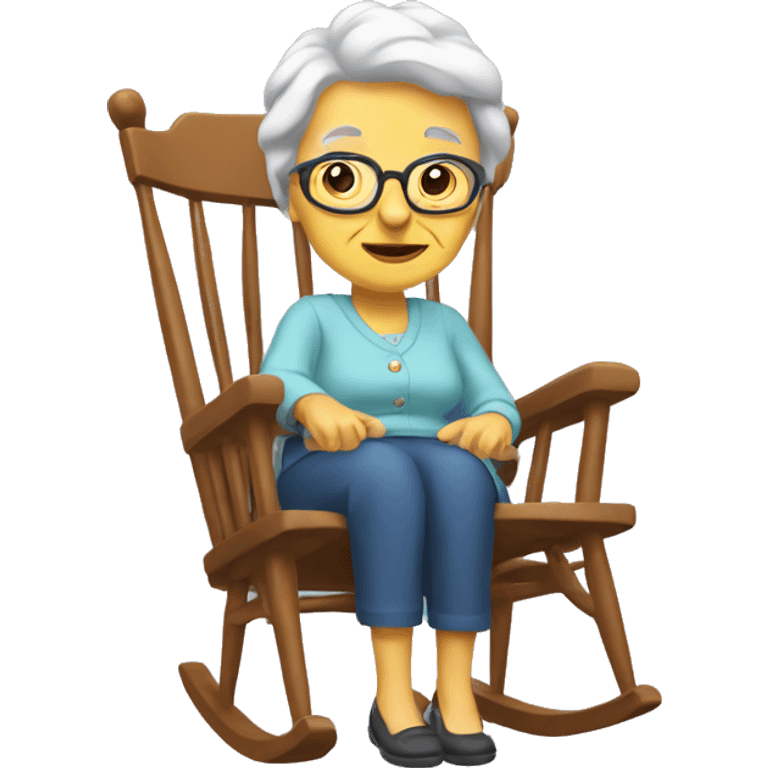 Grandma rocking chair emoji