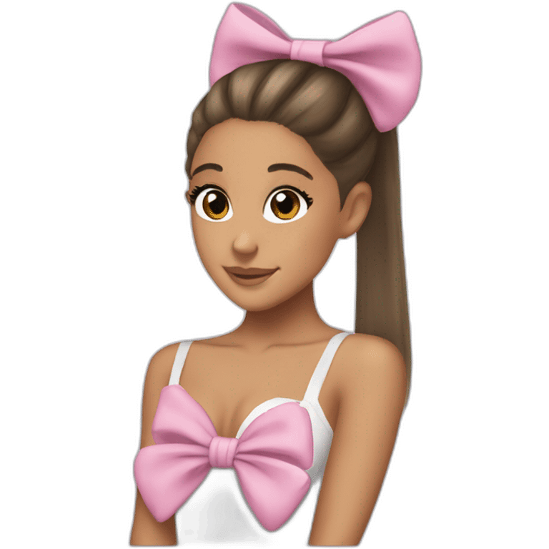 ariana grande with bow emoji