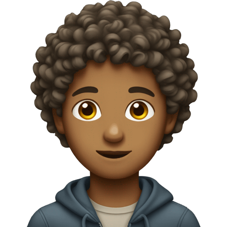 boy with curly hair emoji