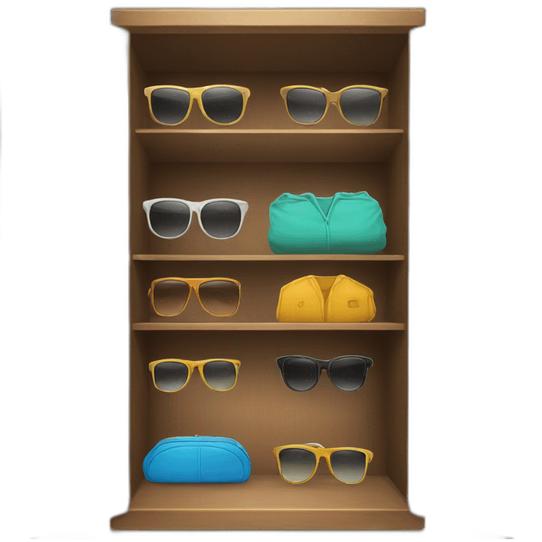 Closet with sunglasses emoji