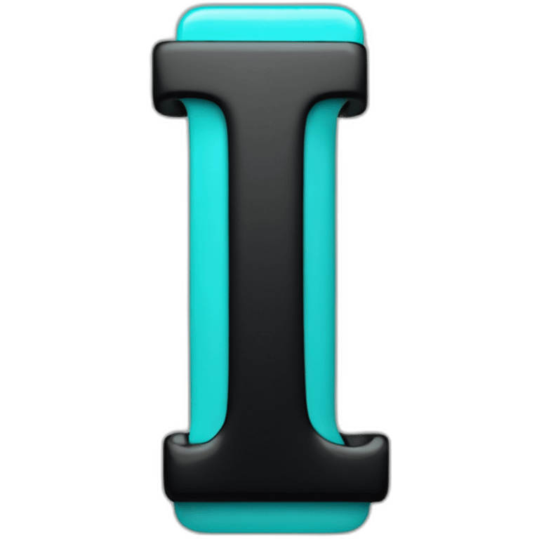 black lowercase letter t and turquose verical bar to the right of it emoji