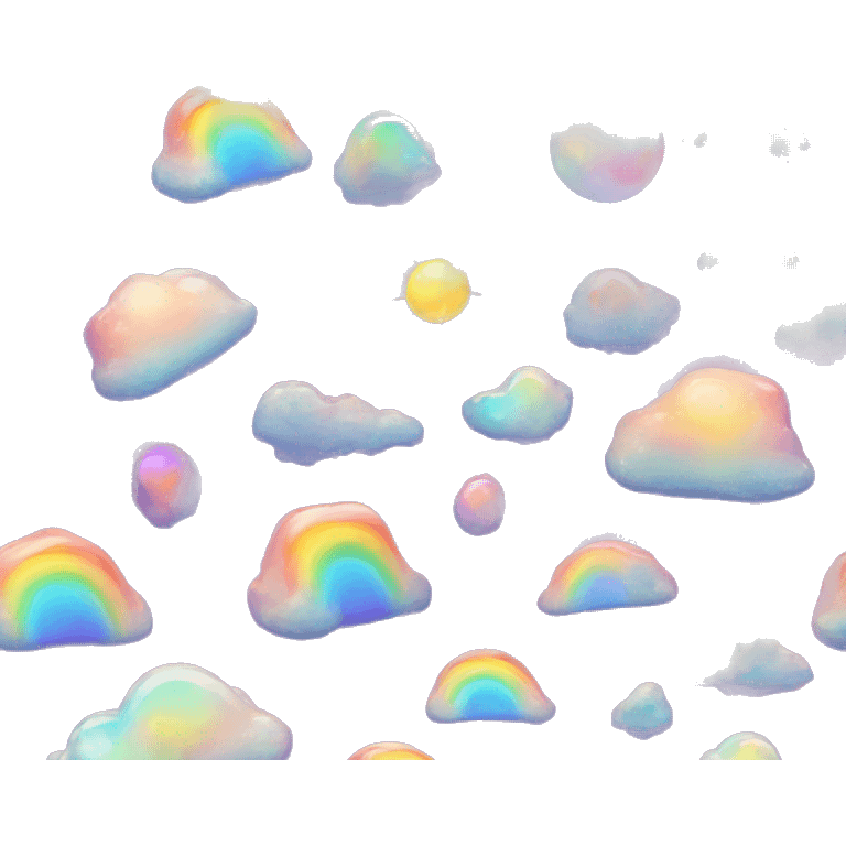 Shiny Rainbow-Sparkle-Iridescent-Nebula-Opal-Gemstone emoji