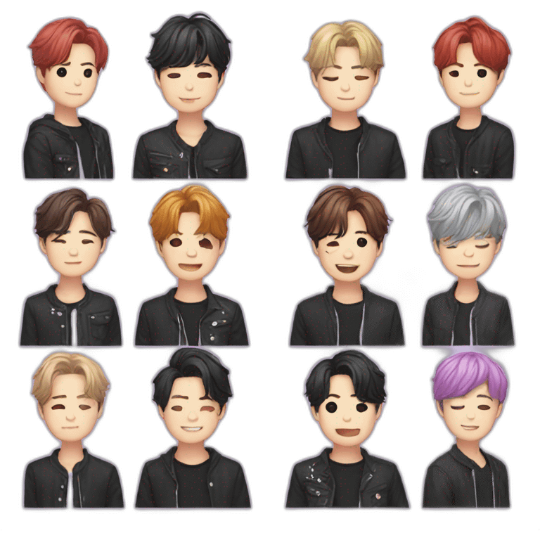 bts kpop band emoji