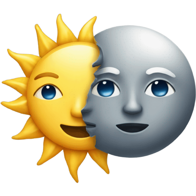 sun and moon together emoji