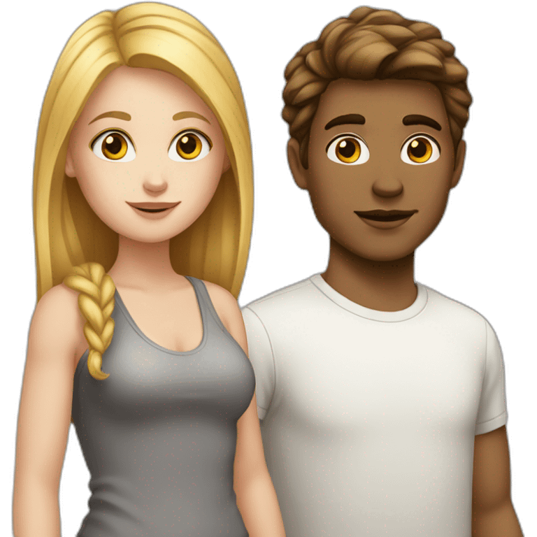 white girls and white boys emoji