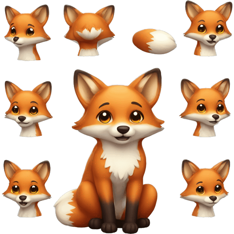 Cute fox  emoji