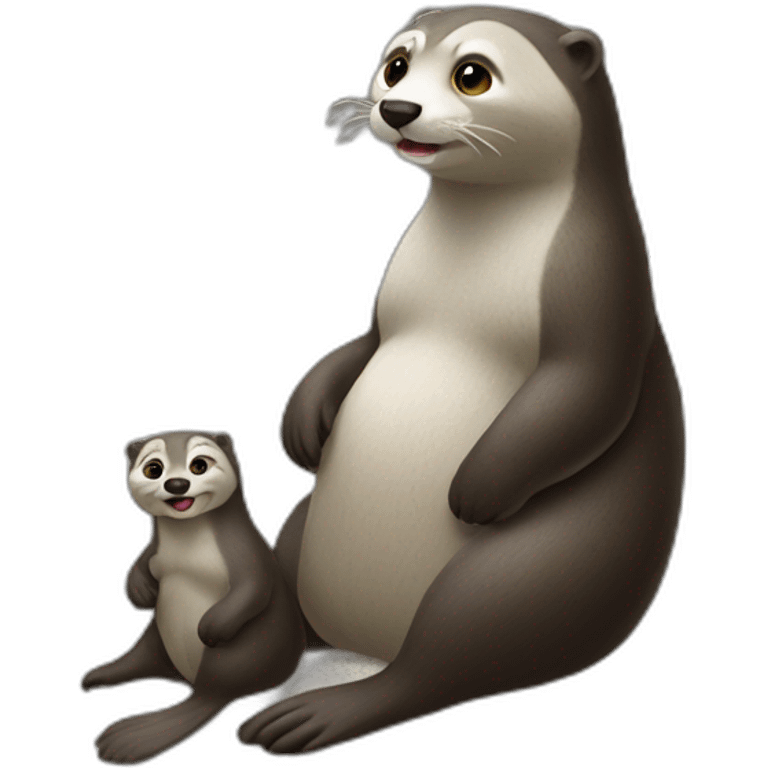 Maman sur loutre emoji