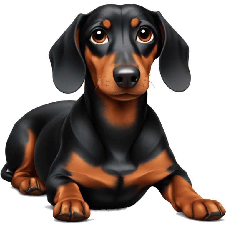 Dachshund chilling emoji