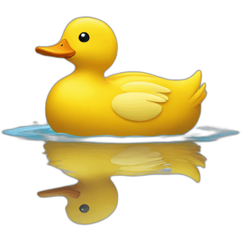 A yellow duck floating on the water emoji