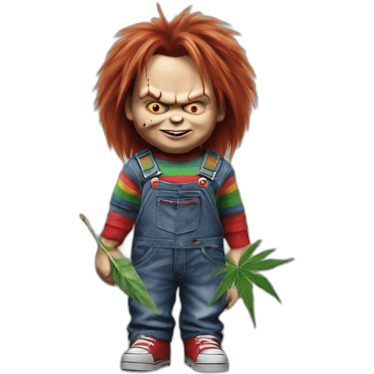 Chucky and weed emoji