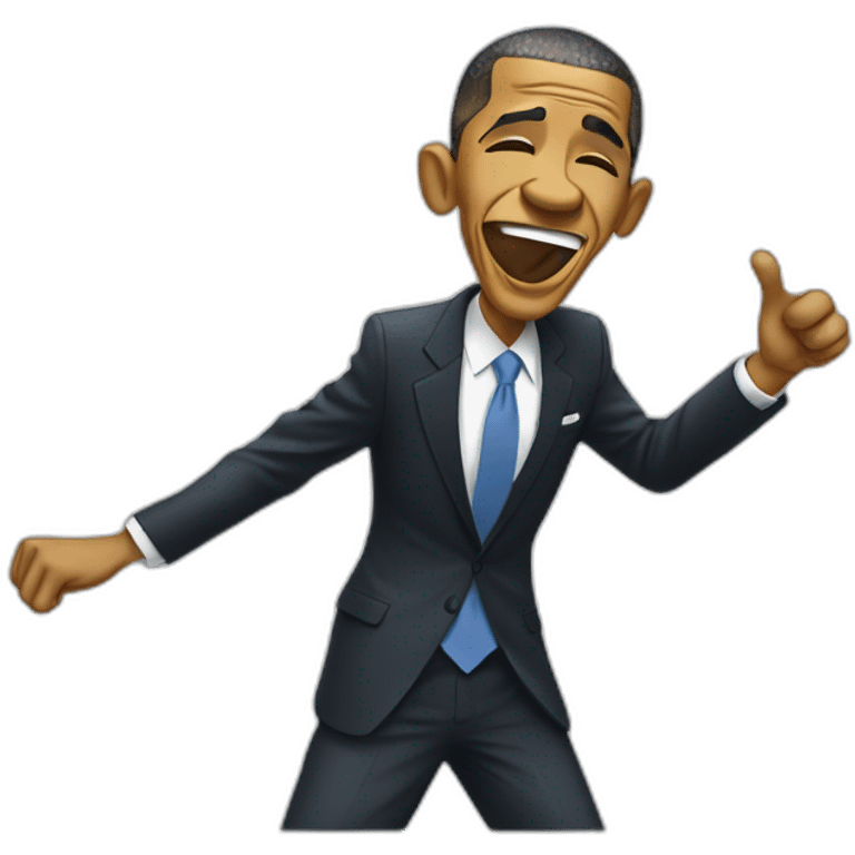 Obama faisant un dab emoji