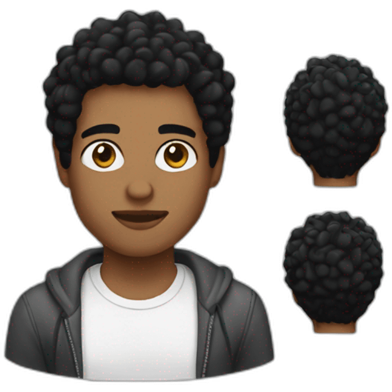 pixel verbal designer black hair emoji