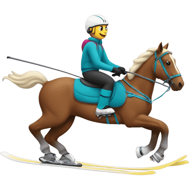 Horse skiing  emoji