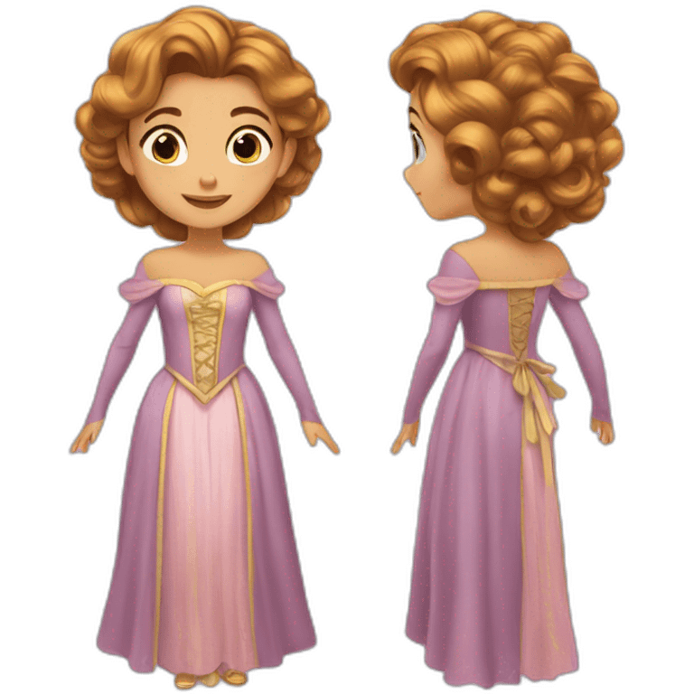 Raiponce robe princesse emoji