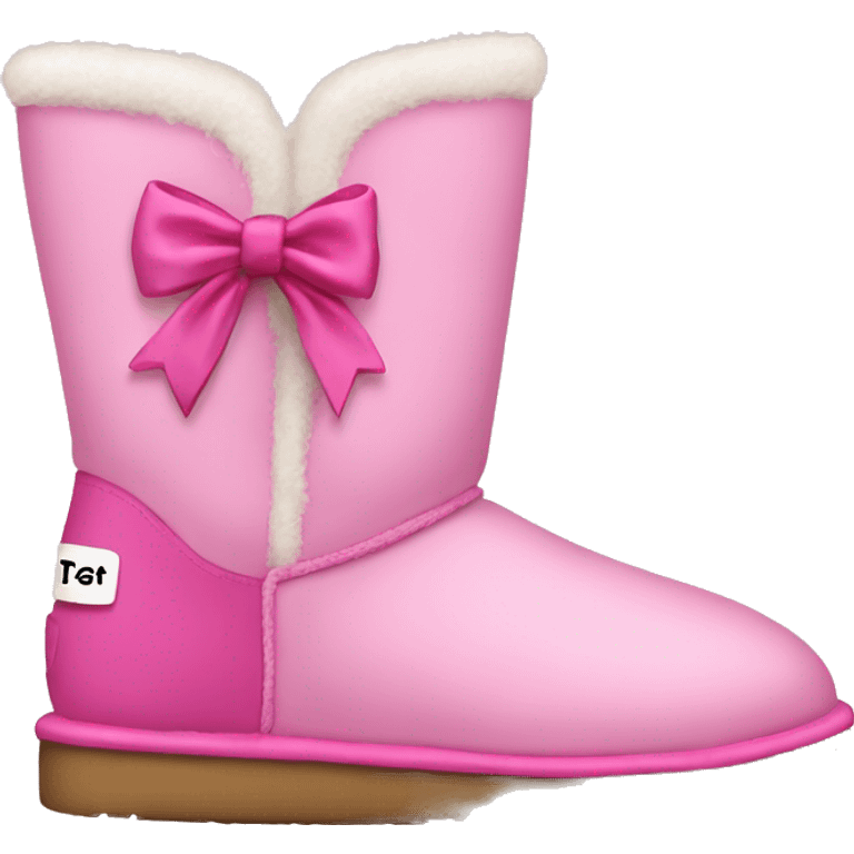 Pink uggs with bows emoji