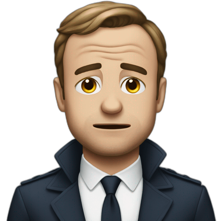 macron crying emoji