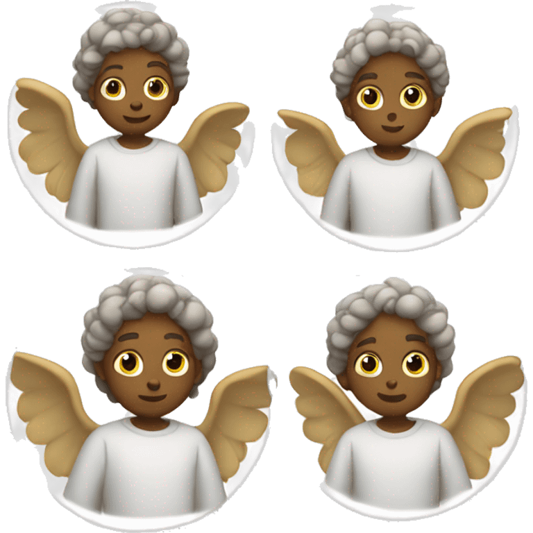 Create a compact, round angel emoji inspired by biblical descriptions.  emoji