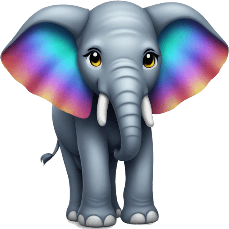 Rainbow elefant emoji