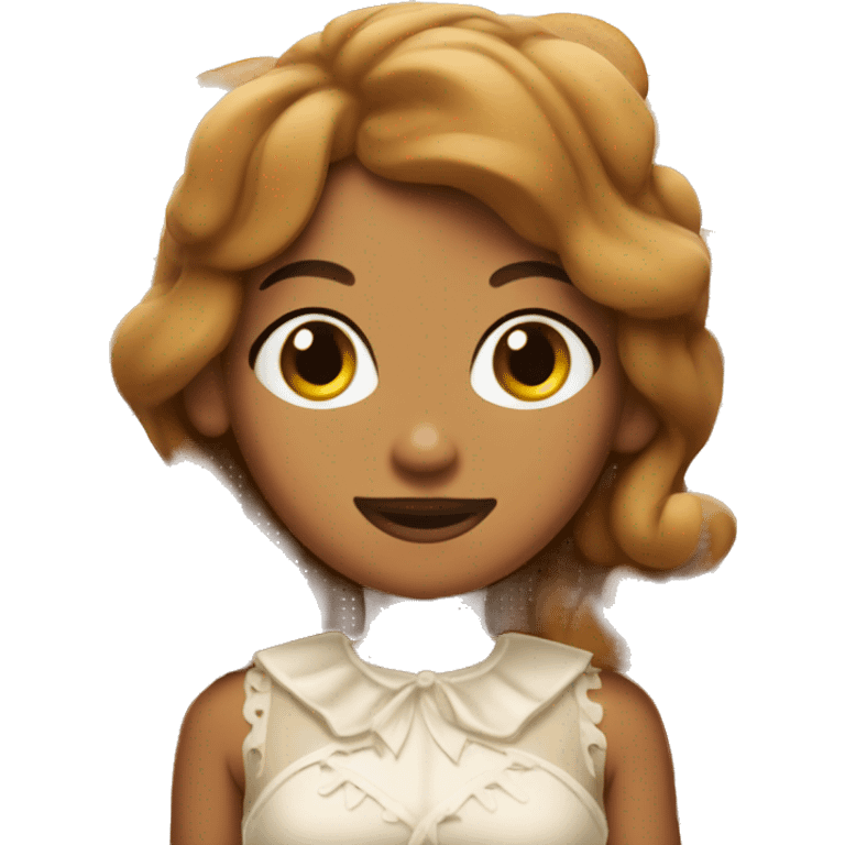 Coquette gingerbread girl emoji