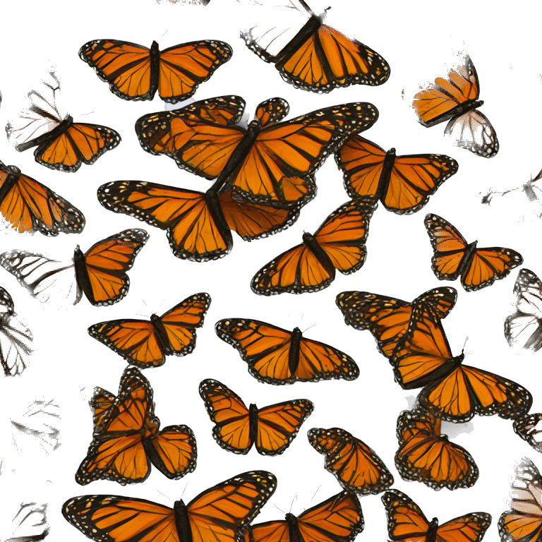 Monarch butterfly emoji