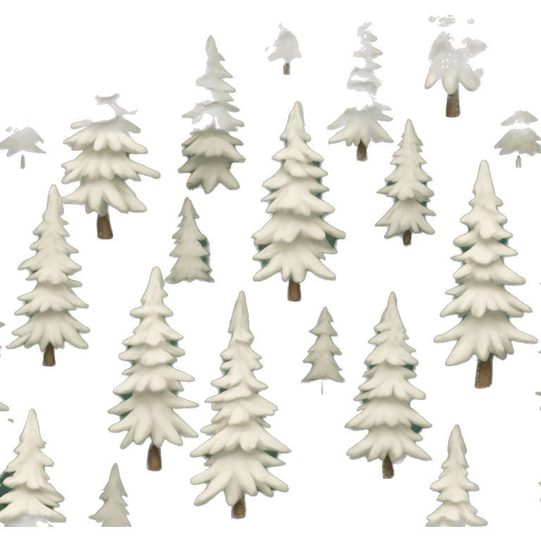 Realistic isolated off white fir christmas tree   emoji