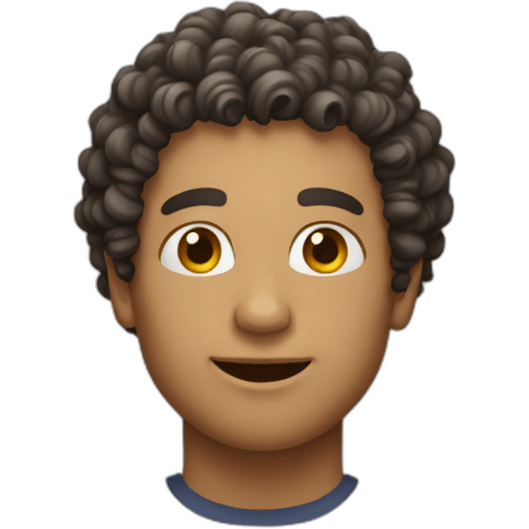 Guy with curly hair emoji