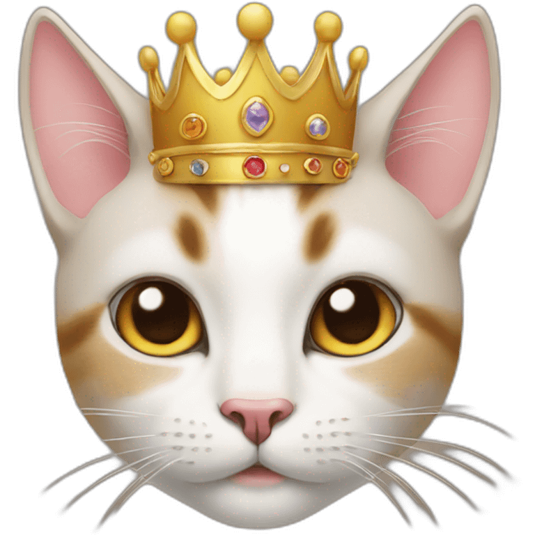 cat wearing a crown emoji