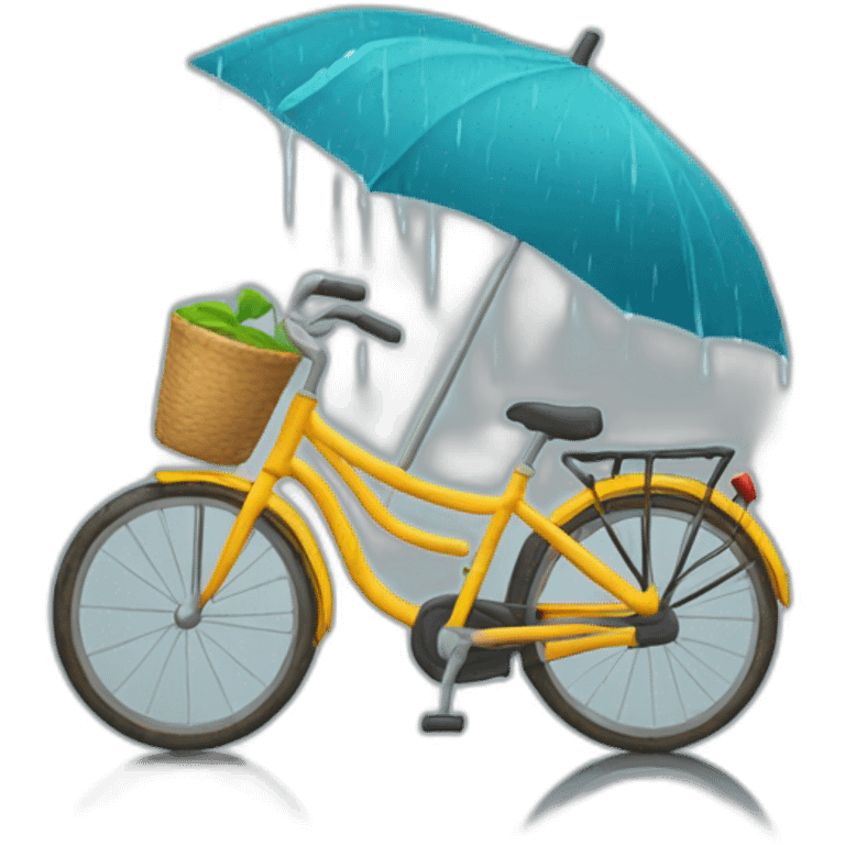 vélo sous la pluie emoji