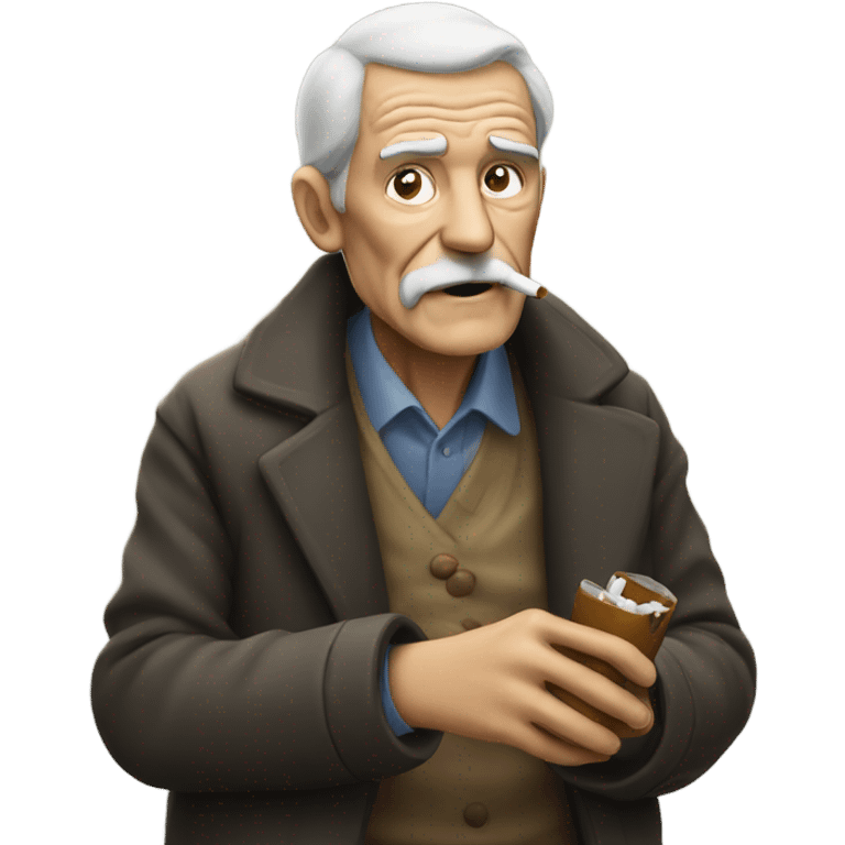 Old man smoking emoji