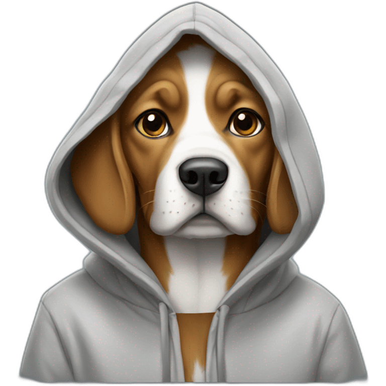 Dog wearing hoodie  emoji