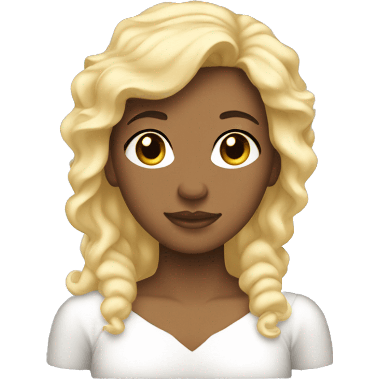 Lightskin Angel with blonde Hair  emoji