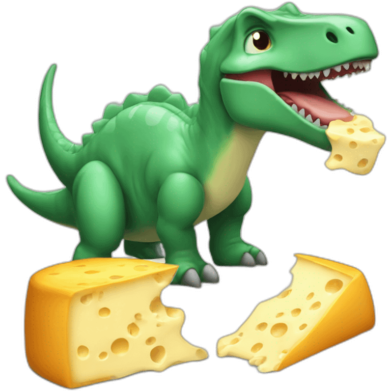 dino eating cheese emoji