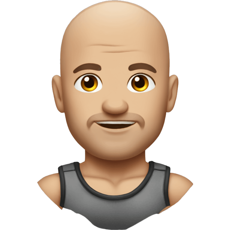 bald muscle man tattoos  emoji