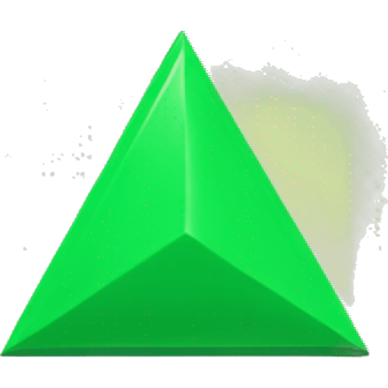 triangulo verde unicolor no 3D emoji