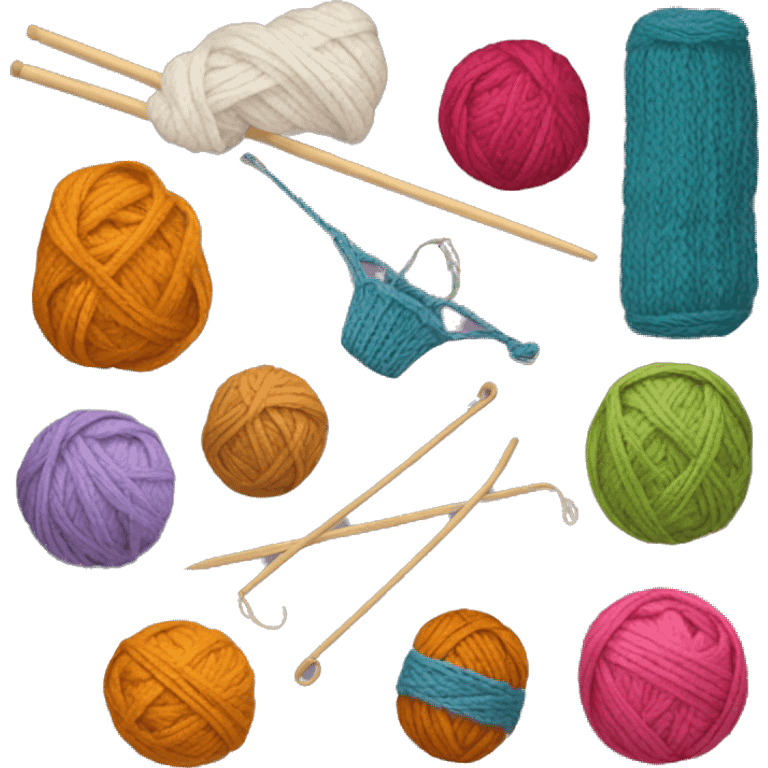 knitting set emoji