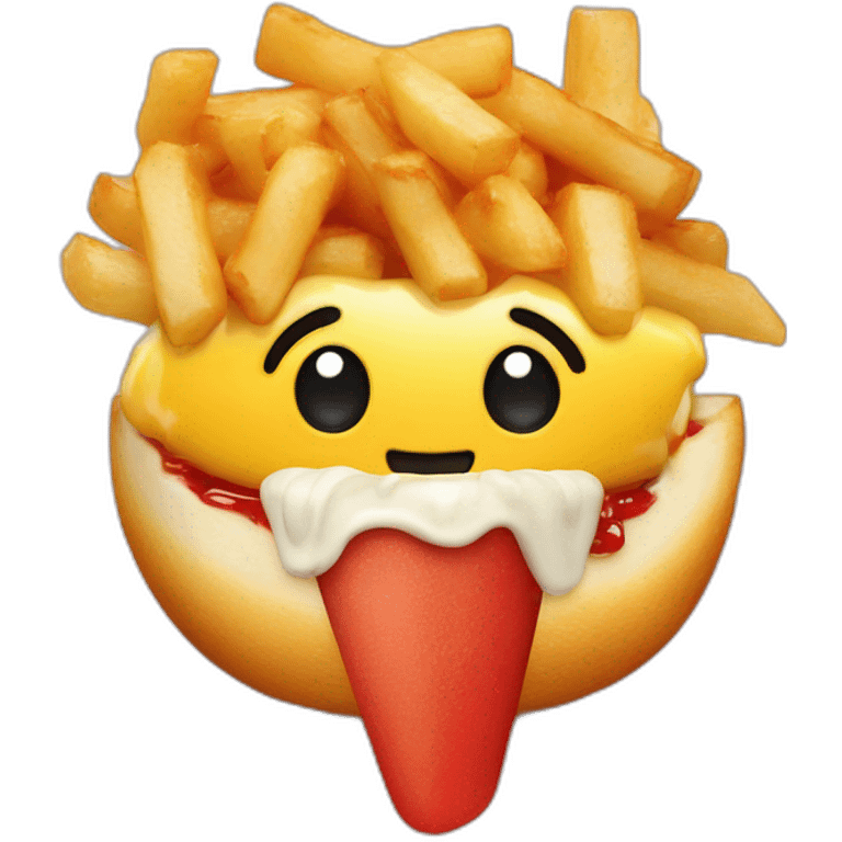 Poutine eating pasteque emoji