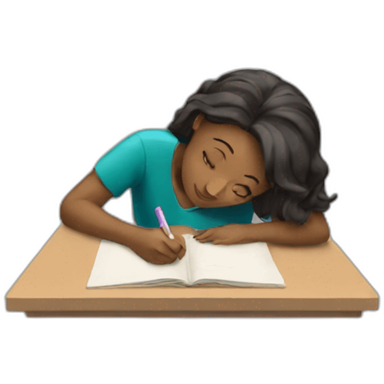 Girl studying emoji