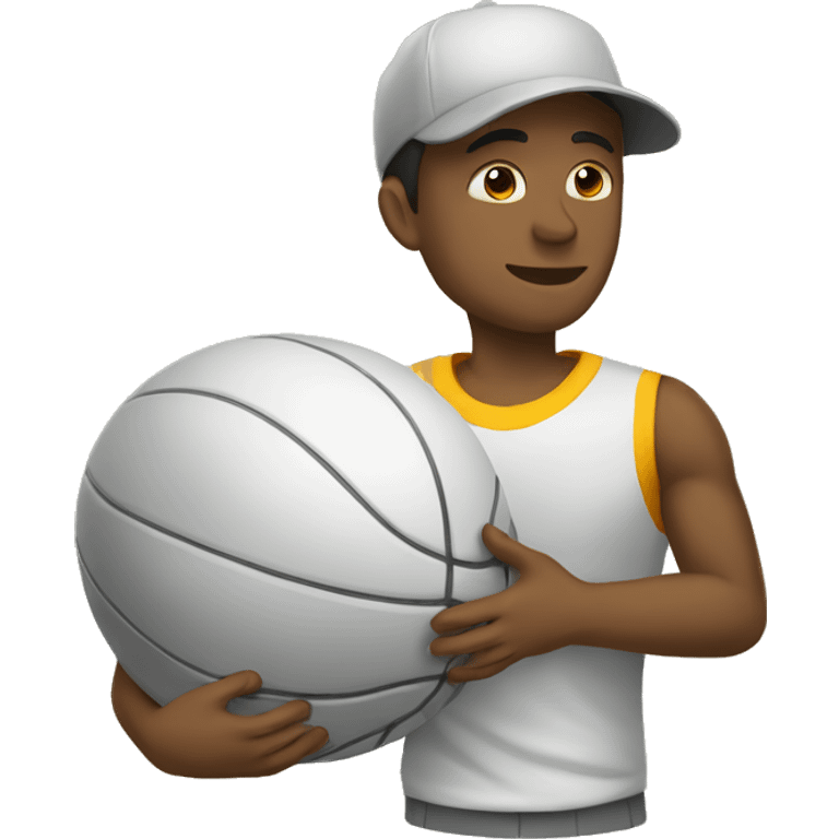 touching a ball with shoulder emoji