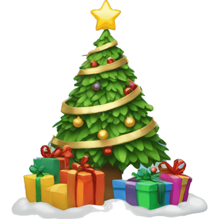 Christmas Tree with gifts emoji