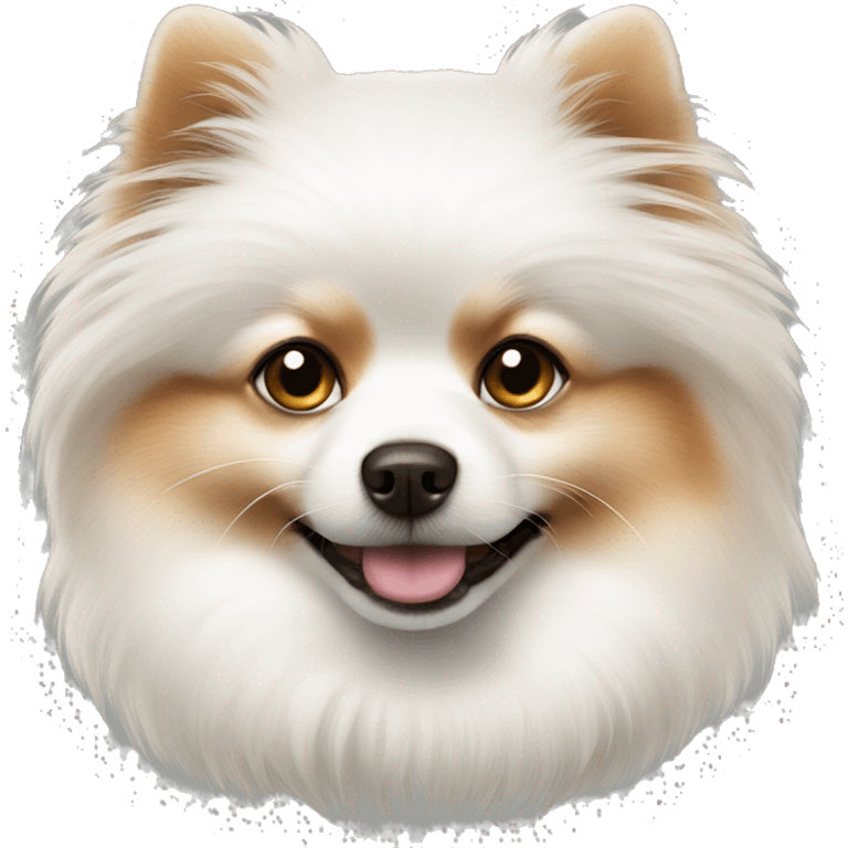 White Pomeranian with brown spots emoji